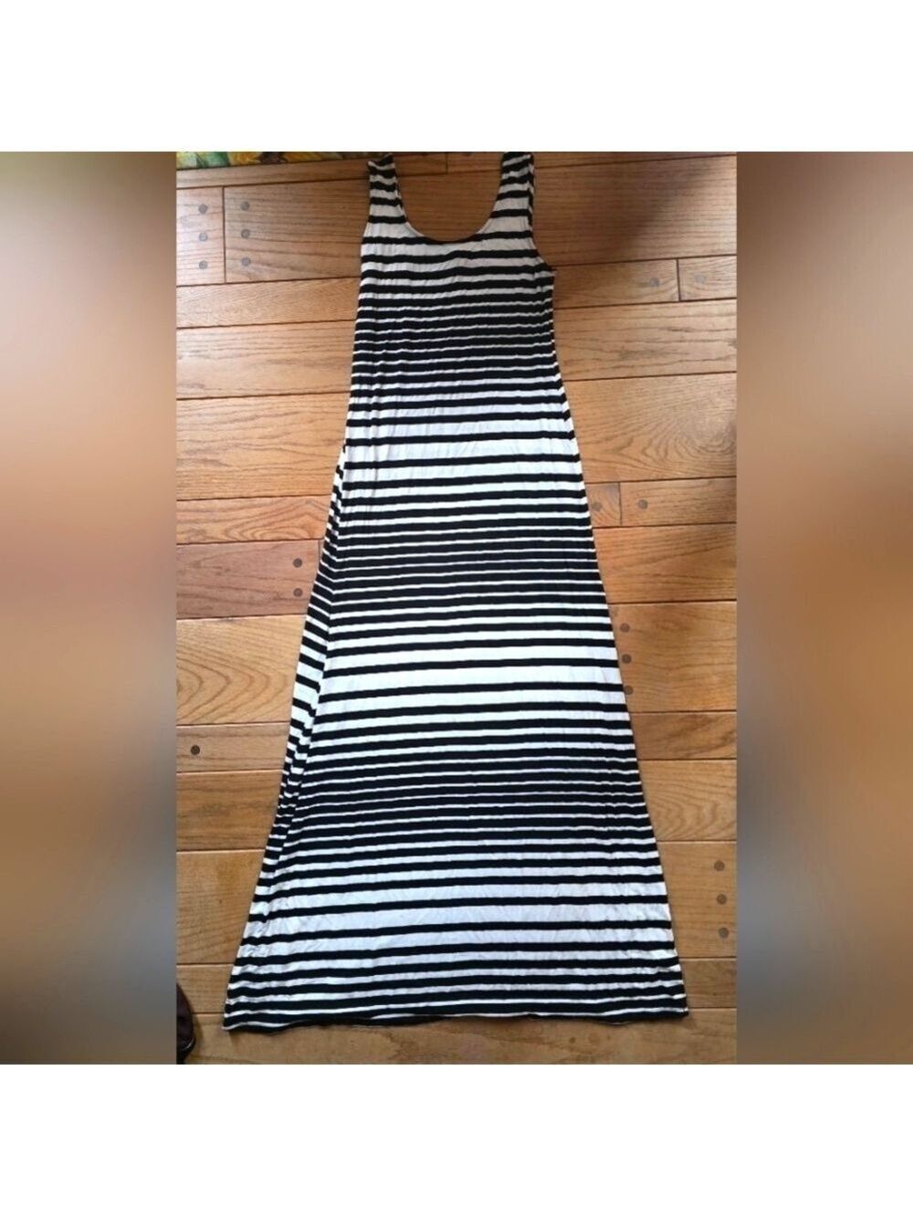 Striped Maxi Dress Black and White